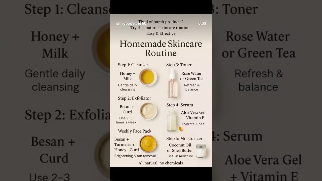 Namų gamybos odos priežiūros rutina