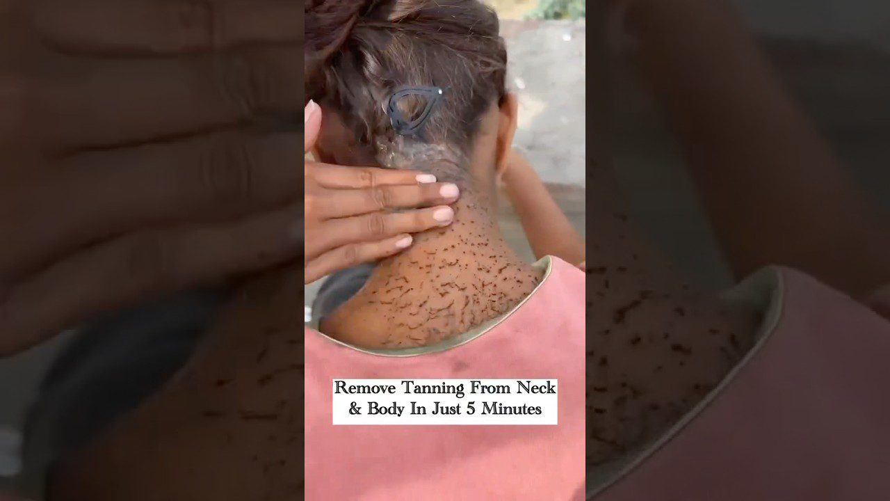 Kaklo valymo patarimai | Išvalykite kaklo nešvarumus ir įdegį #hack #grožio_patarimai #spindinti_odos #pasidaryk_pats #trumpi_video