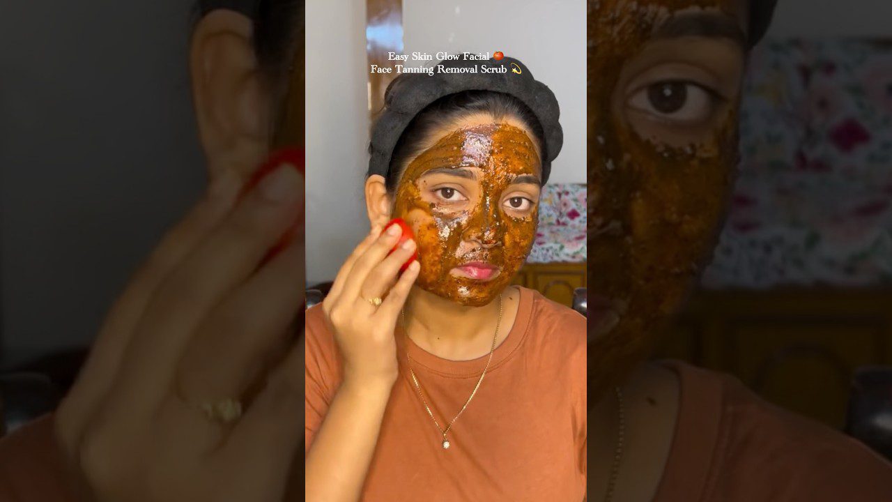 Veido įdegio šveitimas | Odos spindesio veido procedūra namuose #shorts #odospriežiūra