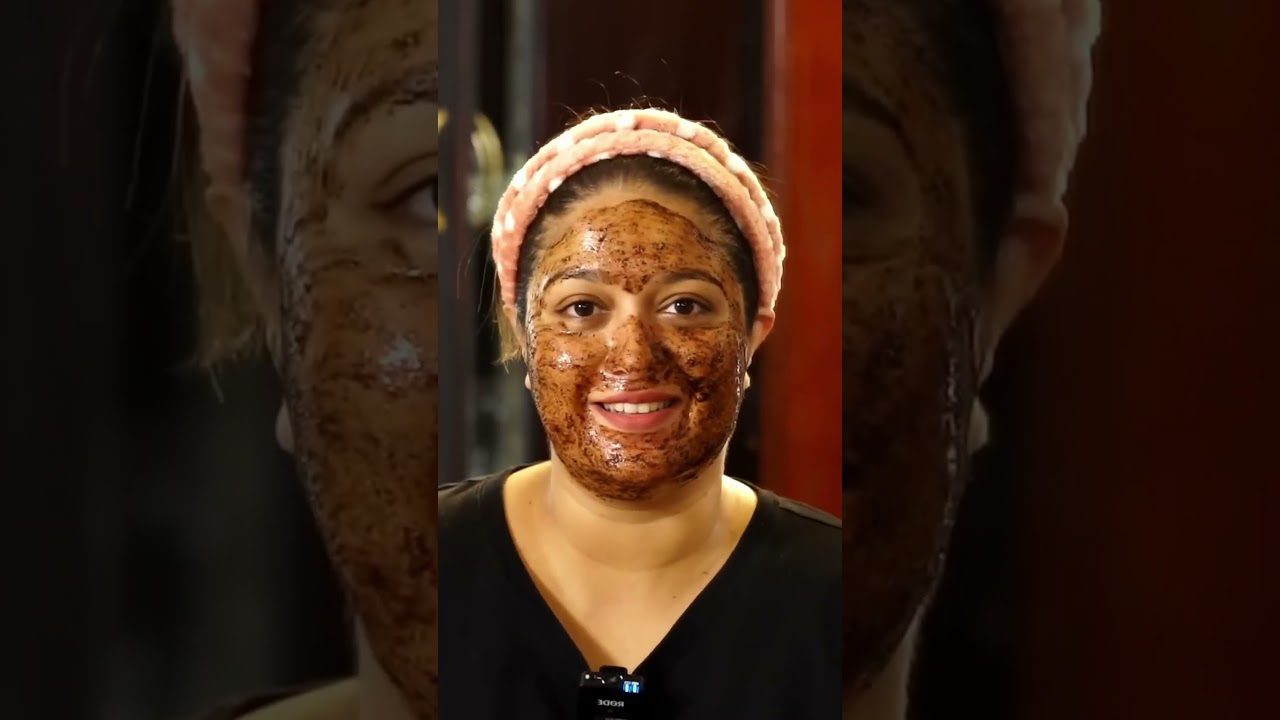 Kaip pasidaryti veido šveitiklį iš ingredientų, kurie yra namuose | Paprastas makiažo triukas | Meghana Raj #shorts