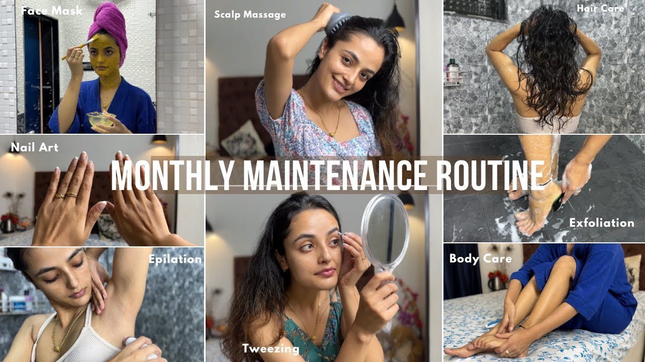 Moters mėnesinė grožio priežiūros rutina: kaukė, plaukų masažas, pedikiūras, depiliacija, nagai, pincetavimas