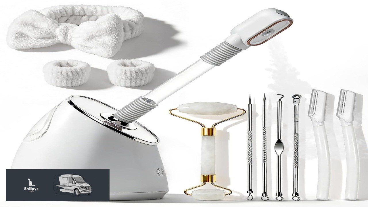 Veido garintuvas su masažo voleliu, jade ruliu ir spuogų šalinimo įrankiais