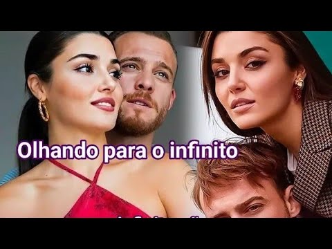 Keturi žmonės žiūri į šalį, fone užrašas „Žvelgiant į begalybę“.