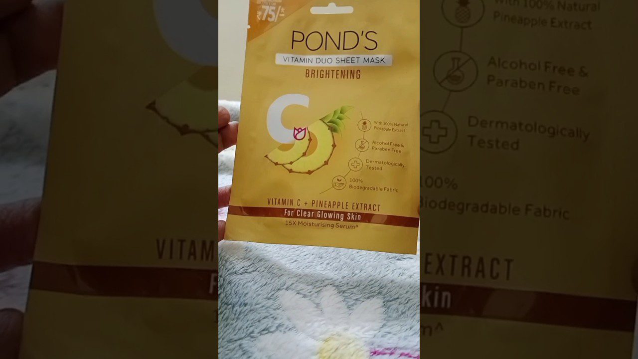 Pond's šviesinamoji veido kaukė su vitamino C ir ananasų ekstraktu, geltona pakuotė